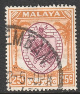 Malaya Negri Sembilan Scott 51 - SG55, 1949 Arms 25c used