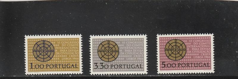 Portugal  Scott#  968-70  MNH