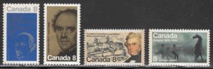 Canada #611, 616, 655, 667 ~ 4 Single Issues ~ Mint, NH  (1963-65)