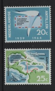 Netherlands Antilles #286-287  MNH 1964  airmail service