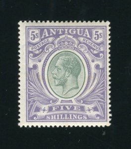 Antigua 41 King George V Five Schilling Sramp Mint Hinged 1913