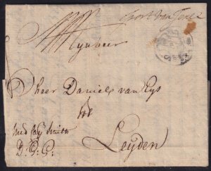 Netherlands 1739 Texelse Post Amsterdam Stampless FL Constantinople to Leyden