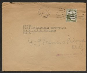 8/31/1947 Palestine Tel=Aviv Cover M Gottesmann Cunha International Corp