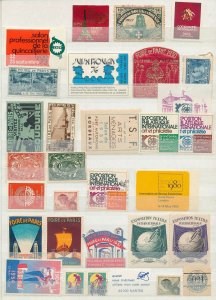 France Paris Textile Foire Lyon Swiss Old Poster Labels(Appx 100+)W2245