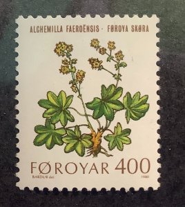 Faroe Islands 1980 Scott 52 MNH - 400o,  Flowers,  Lady's Mantle