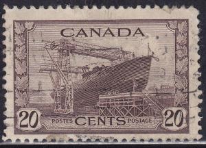 Canada 260 King George VI War Issue, Corvette 1942