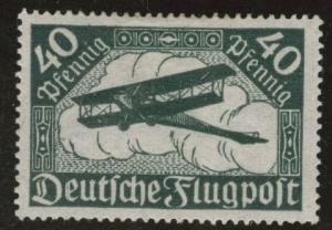 Germany Scott C2 MH* 1919 Biplane airmail  similar centering