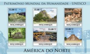 MOZAMBIQUE 2010 SHEET MNH UNESCO NORTH AMERICA WORLD HERITAGE SITE