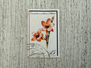 Vanuatu #326 Used, 15v, Orchids, 2024 SCV $0.35