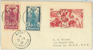 County 45072 - MARTINIQUE - POSTAL HISTORY: LETTER to USA 1947-