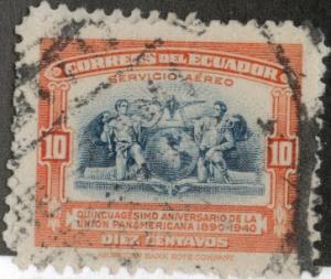 Ecuador Scott C87 used airmail short set  1940