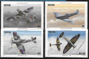 Nevis 1986 Spitfire Fighter Plane 50th anniversary MNH A495