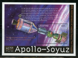 LESOTHO 25th ANNIVERSARY APOLLO-SOYUZ SHEET & SOUVENIR SHEET  MINT NH