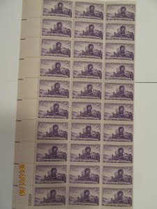 SCOTT 950 3 CENT UTAH  CENTENNIAL 1947 OG