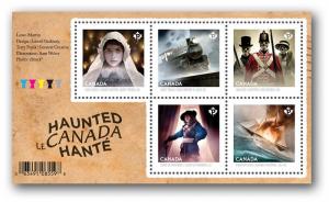 Canada 2748 Haunted Halloween souvenir sheet #1 MNH 2014