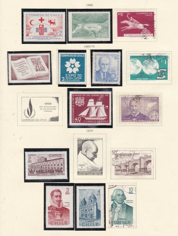 CHILE ^^^^^^1969-70   MNH  & used   collection  $$@ dca302xxbc h302