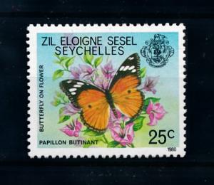 [70722] Seychelles Zil Eloigne Sesel 1980 Insects Butterflies From set MNH