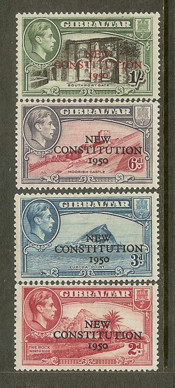 Gibraltar, Scott #'s 127-130, Adoption of Constitution, MLH