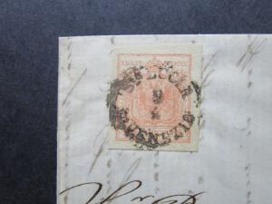 Austria SC# 3 On Cover / Venice (Venetia) Cancel / Light Fold - Z7239