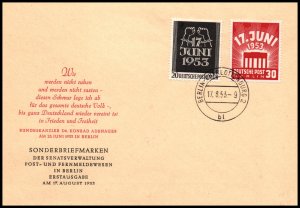 Germany Berlin 9N99-9N100 U/A FDC