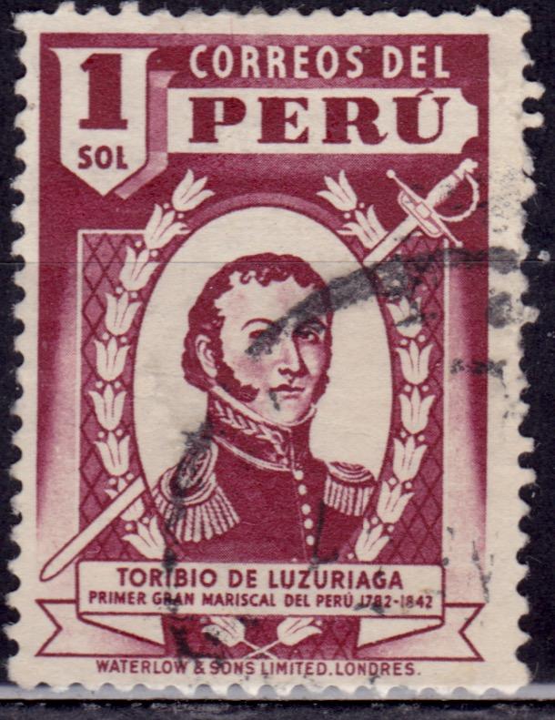 Peru, 1938, Toribio de Luzuriaga, 1s, sc#381, used