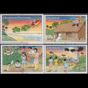 TONGA 1991 - Scott# 787-90 Christmas Set of 4 NH