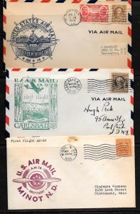 (6) First Flight Covers -Set #364 - See Description for Info