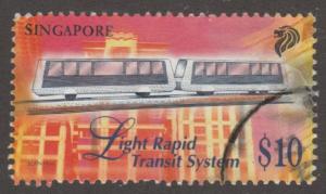 Singapore, Scott# 793, used, transportation, light rail, lion,, #M455