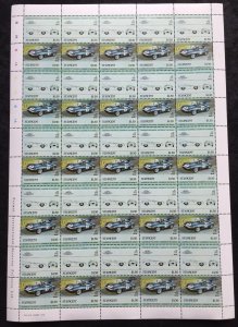 ST VINCENT Cars MNH x 10 Sheets(500 Stamps) BLK01