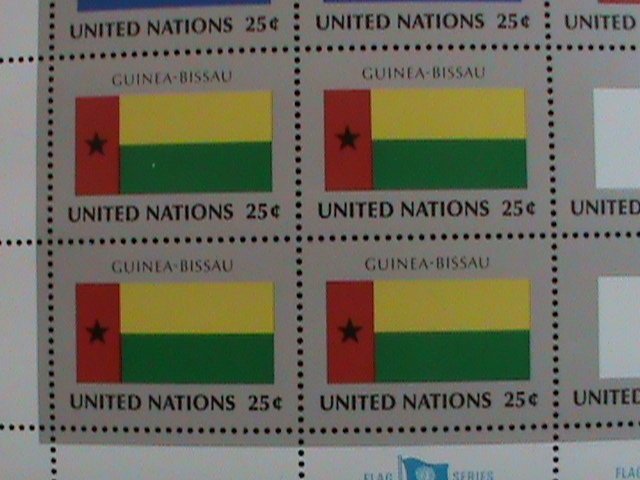 ​UNITED NATION-1989 SC#562-5 U. N. FLAGS SERIES MNH FULL SHEET- VERY FINE