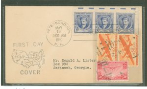 US 882/C22/C31 1937-41 1.) A neat, early F.D.C. from May 1940. 2.) Decent copies (used) of 50c Transport of 50c China Clipper. (