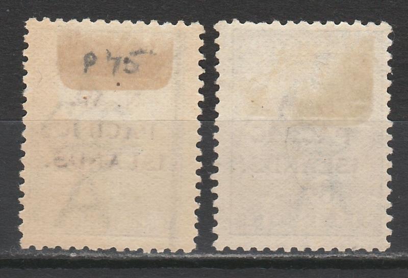 NWPI NEW GUINEA 1915 KANGAROO 21/2D AND 6D 1ST WMK TYPE C