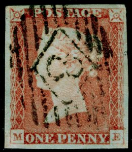 SG9, 1d pale red-brown PLATE 68, USED. Cat £45. ME 