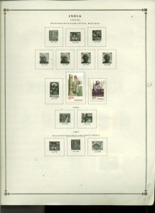 Collection, INDIA Part C Scott Album Page, 1902/1991, Cat $116, Mint & Used