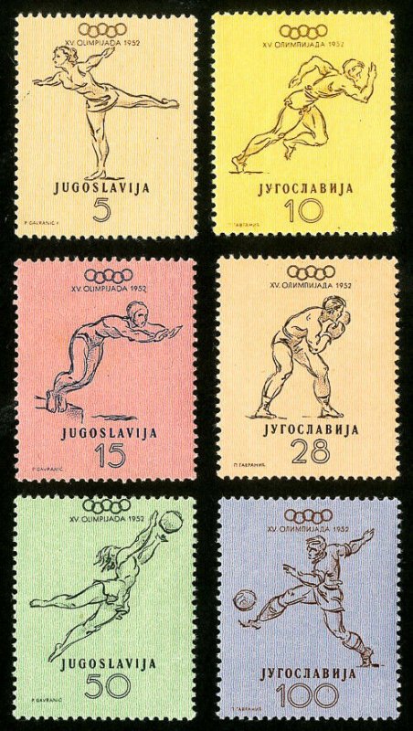 Yugoslavia Stamps # 359-64 VF MLH