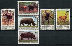 Congo SC# 453-58 WWF Mammals set Used CV$ 7.35