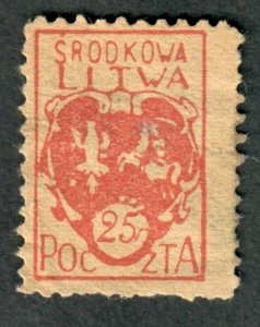 Central Lithuania #1 used single (perfrorated)