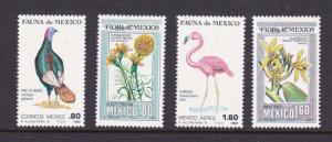 Mexico 1980 Flower bird Sc n95-96,c632-33 MNH OurRef.#z0205