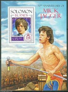 SOLOMON ISLANDS  2014 75th BIRTH ANNIVERSARY OF MICK JAGGER S/S MINT NH