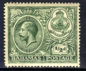 Bahamas 1920 KGV 1/2d Green Peace celebration MM SG 106 ( T674 )