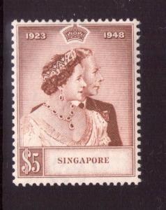 SINGAPORE Silver Wedding 1948 MNH condition.