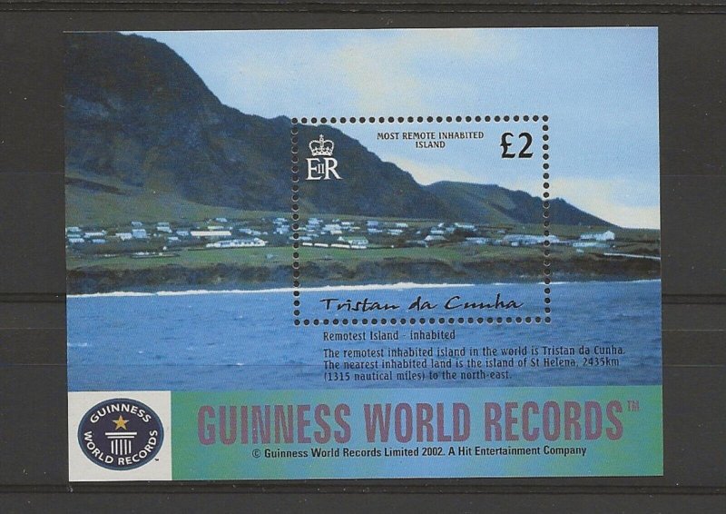 Tristan Da Cunha 2003 Guinness World Records miniature sheet sg.MS769  MNH