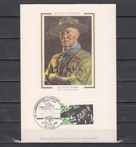 France, Scott cat. 1822. 75th Anniversary of Scouting. Maximum Card.