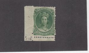 NOVA SCOTIA # 11 MNH 8.5cts GREEN CORNER SINGLE CAT VALUE $40