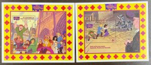 St Vincent Grenadines 2 Disney Hunchback of Notre Dame Souvenir Sheets 1995