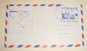 GUATEMALA  FLIGHT COVER 1960 B/S USA