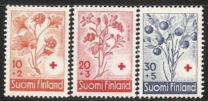 Finland B151-53 MNH 1958 Red Cross CV $4.75