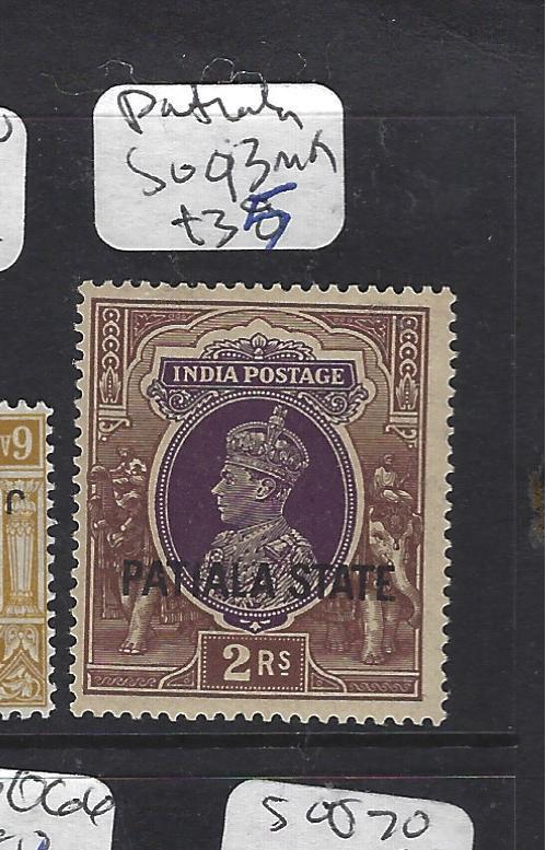 INDIA PATIALA  (P1012B) KGVI  2R  SG 93   MOG