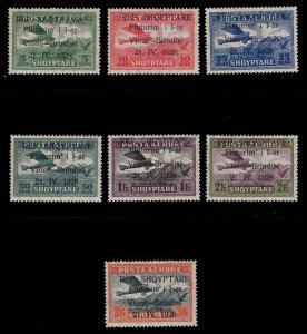 MOMEN: ALBANIA SC #C15-C21 1928 MINT OG VVLH LOT #67775*