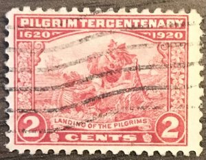 US #549 Used Single Pilgrim Tercentenary SCV $1.60 L3